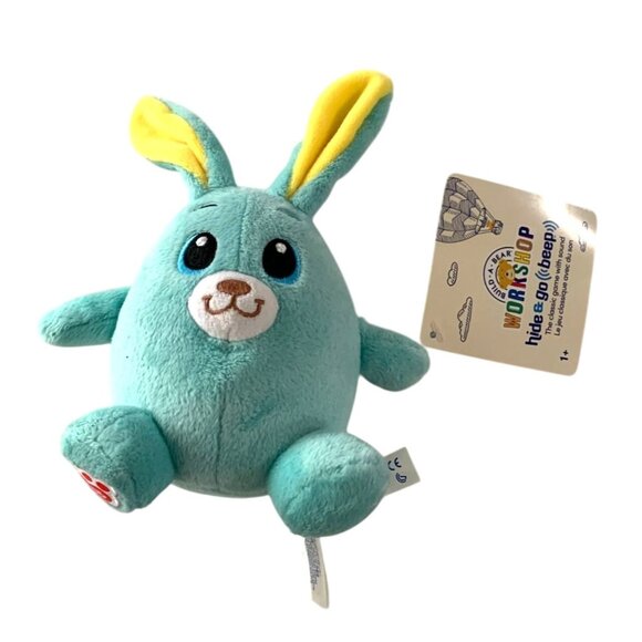 New Build A Bear WOrkshop Plush Bunny Rabbit Blue Stuffed Animal Doll Toy 8.5 in - Picture 1 of 4